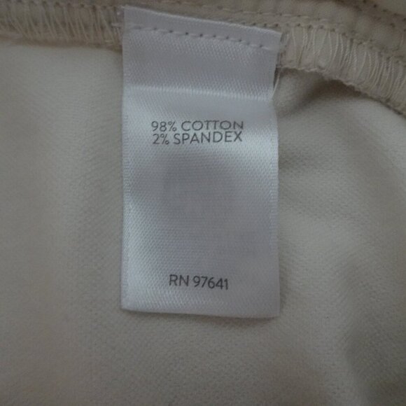 J. Jill Brushed Cotton Pants Women's Petite Size 16 Off White Soft Cropped - Picture 8 of 9